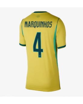 Billige Fotballdrakt Brasil Marquinhos #4 Replika Hjemmedrakt Dame VM 2026 Kortermet Billige Fotballdrakt Brasil Marquinhos #4 Replika Hjemmedrakt Dame VM 2026 Kortermet